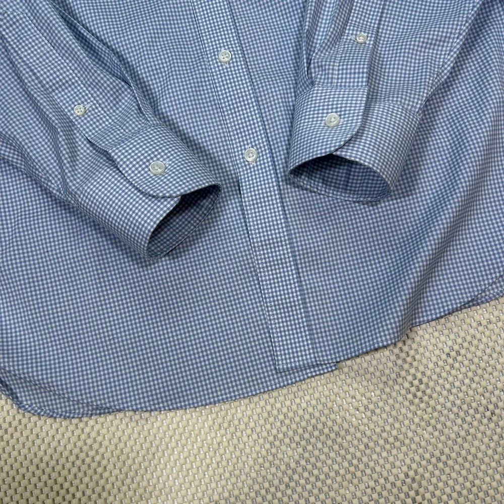 J.Crew Ludlow Dress Shirt‎ Classic Fit Gingham Checkered Blue Size 16/33